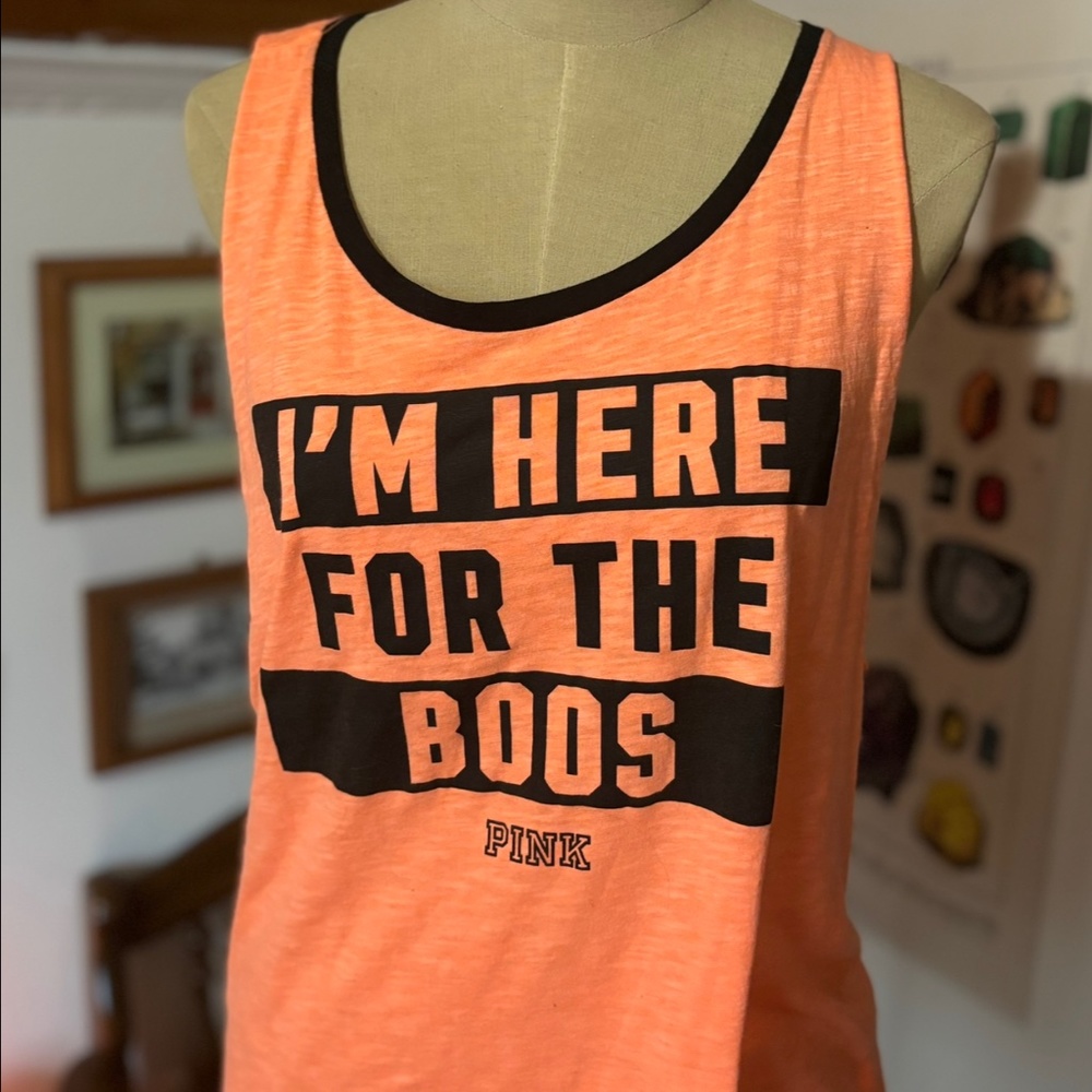 PINK  “I’m here for the boo’s” Tank Top